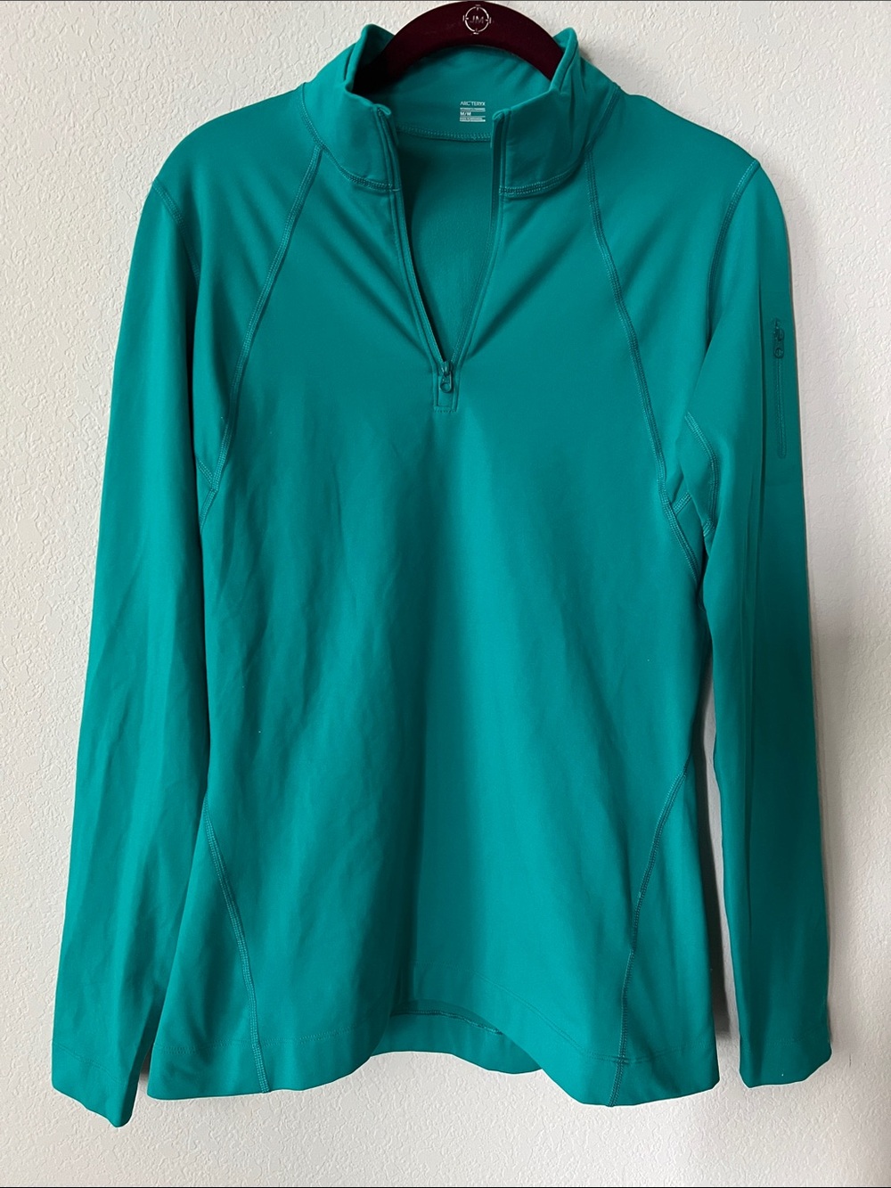 Arc'Teryx Women's Rho LT Zip Neck Teal Baselayer Sweatshirt Size Medium